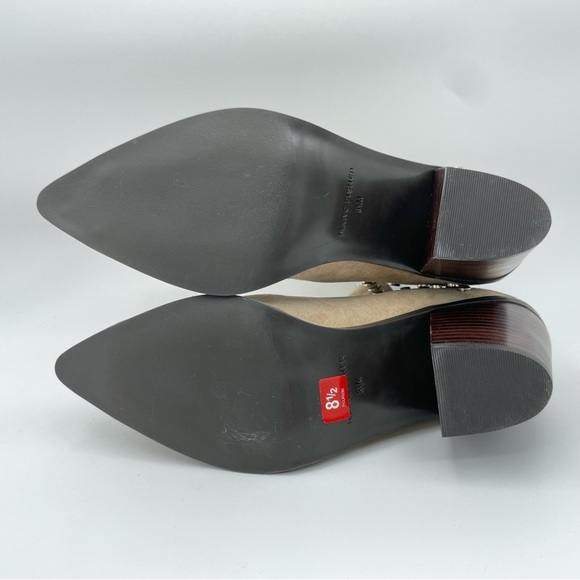 MARC FISHER Dayne Studded Booties Dark Natural Suede Size 8.5 M - Picture 5 of 17